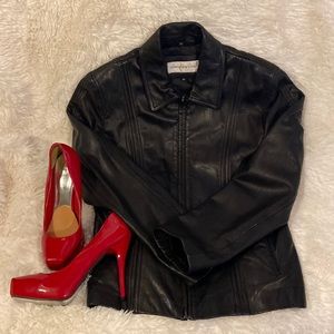 Flau Black leather jacket
